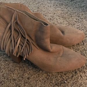 Fringe booties